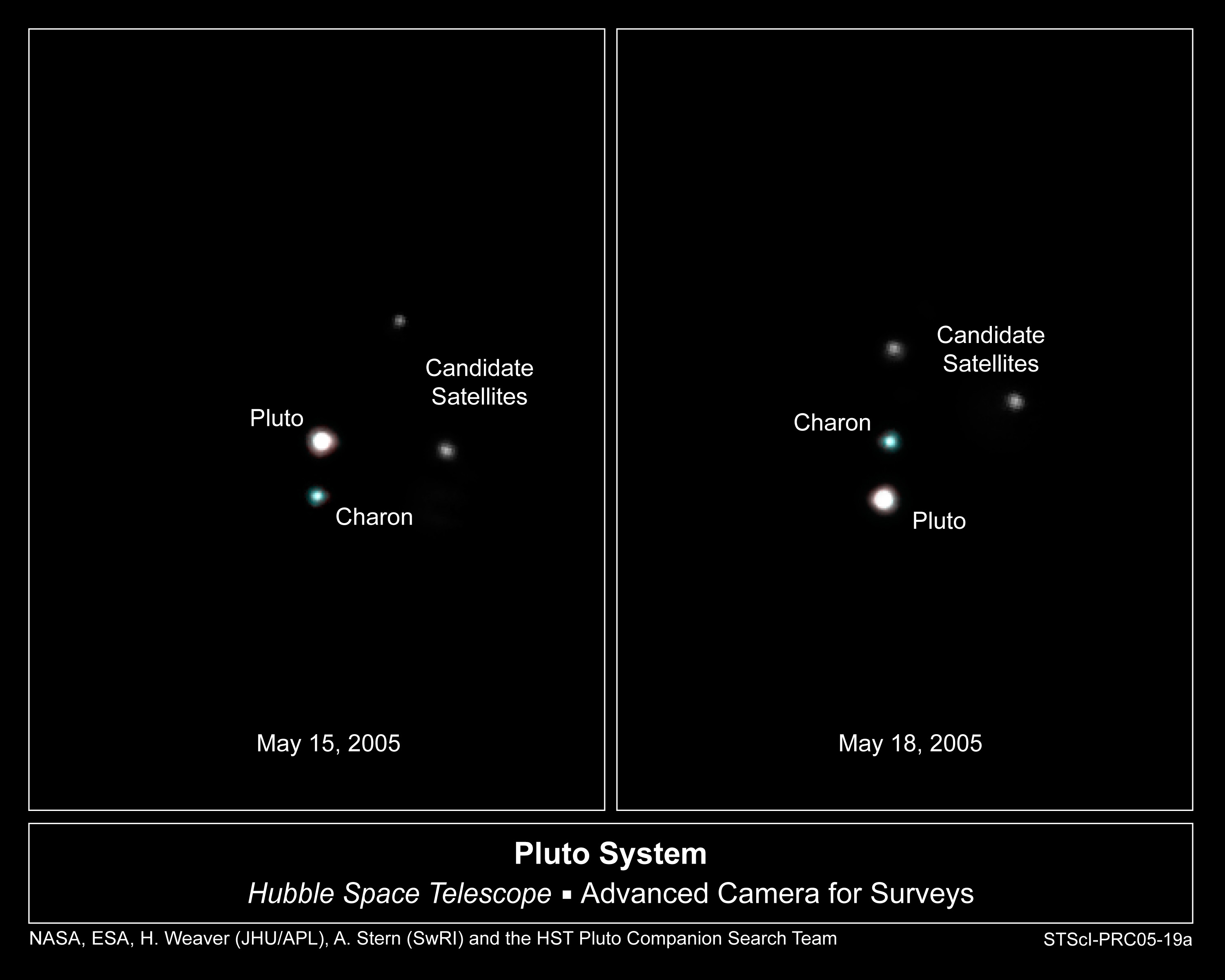 APOD: 2005 November 3 – Possible Pluto Moons