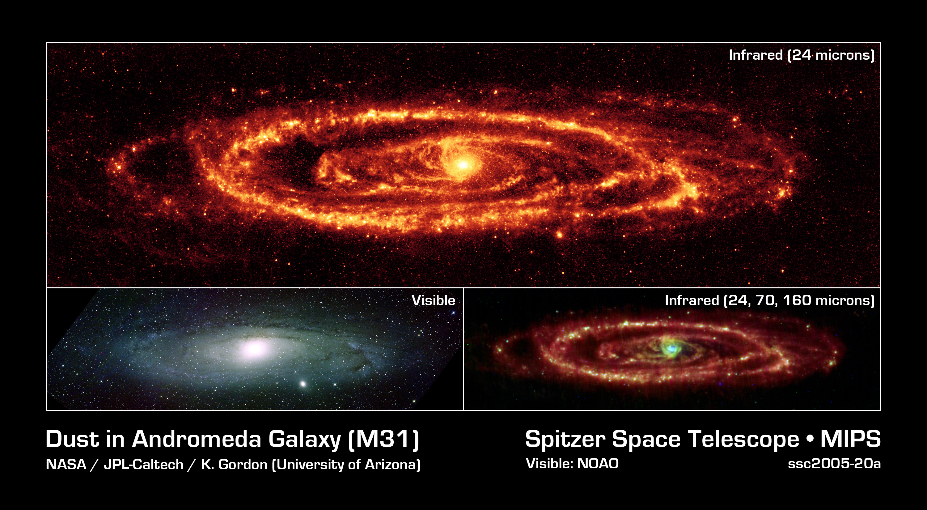 APOD: 2005 October 20 – The Andromeda Galaxy in Infrared