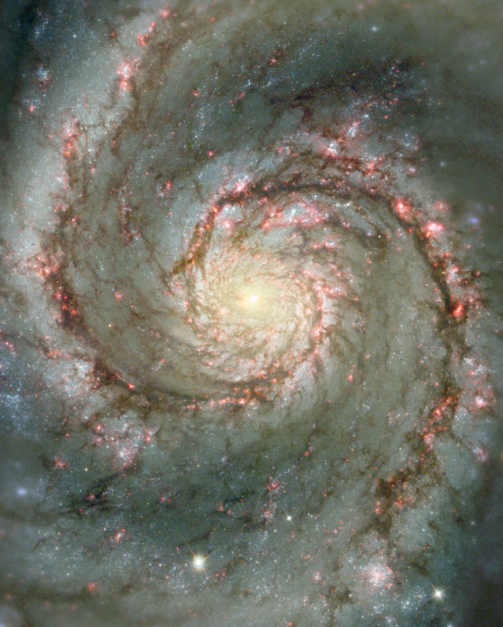 APOD: 2006 February 19 – M51: The Whirlpool Galaxy in Dust and Stars