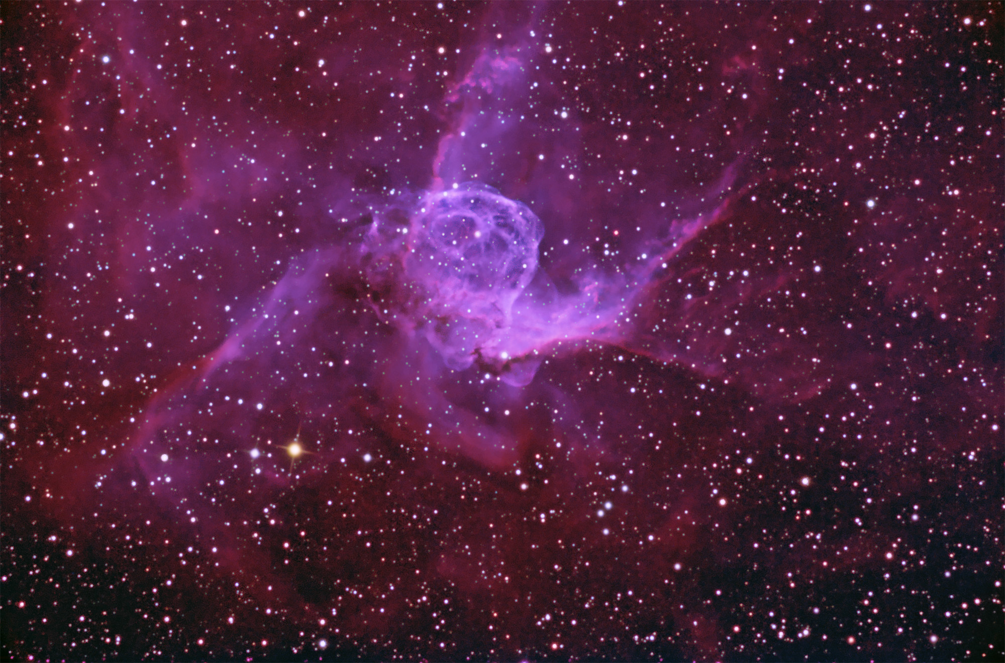 APOD: 2006 February 2 – Thor’s Helmet in H-Alpha