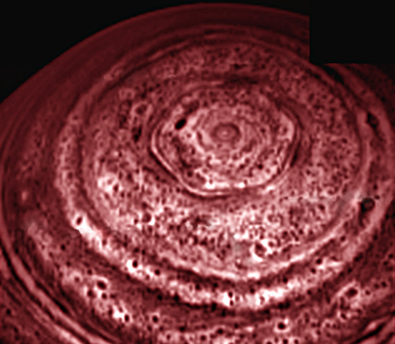 APOD: 2007 April 3 – A Mysterious Hexagonal Cloud System on Saturn