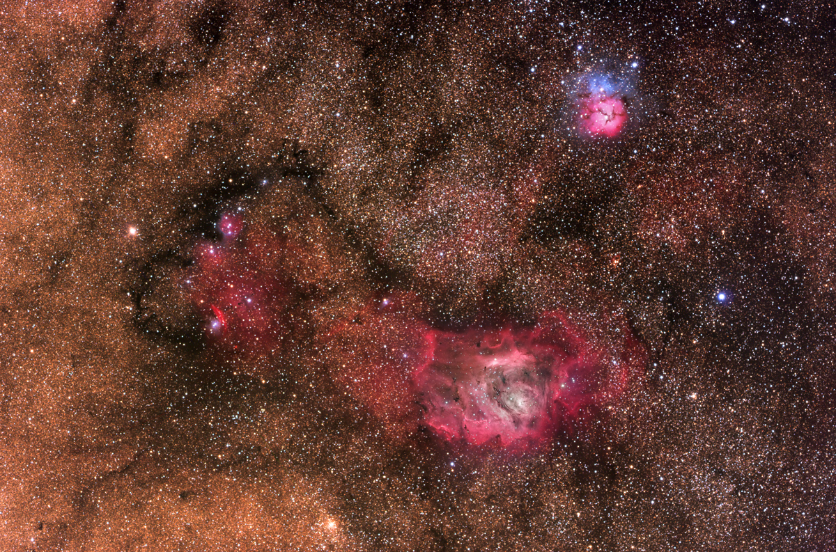 APOD: 2007 August 4 – Sagittarius Triplet