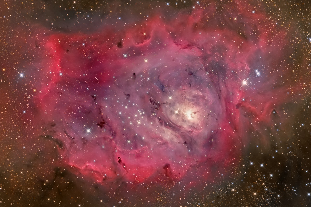 APOD: 2007 July 16 – The Lagoon Nebula in Gas, Dust, and Stars