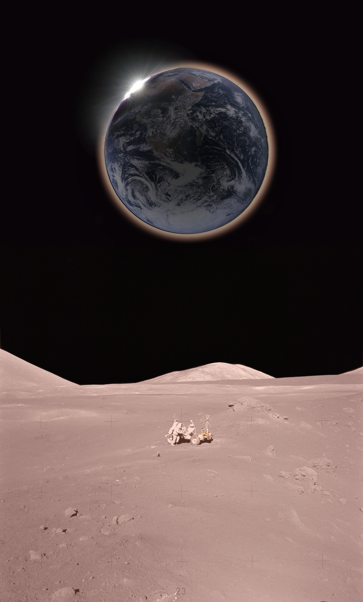APOD: 2007 March 2 – Solar Eclipse from the Moon