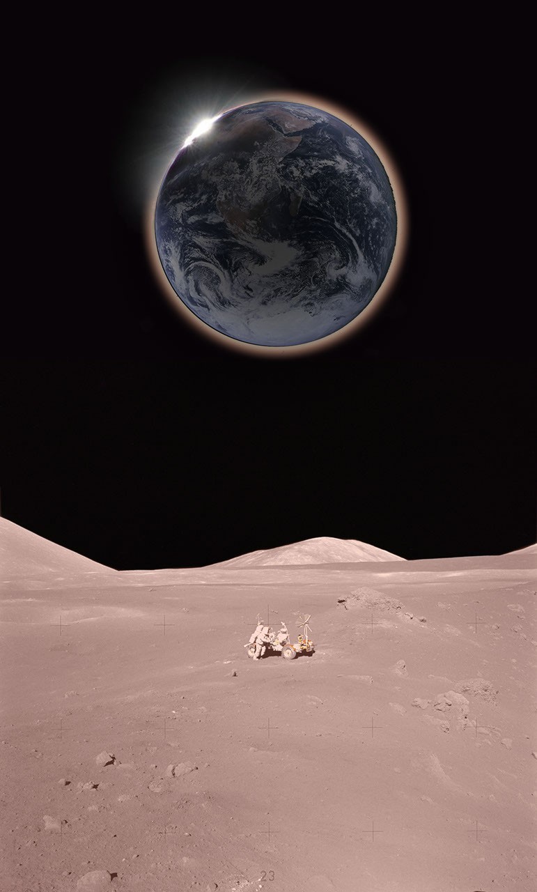 Solar Eclipse from the Moon — APOD for 2007-03-02