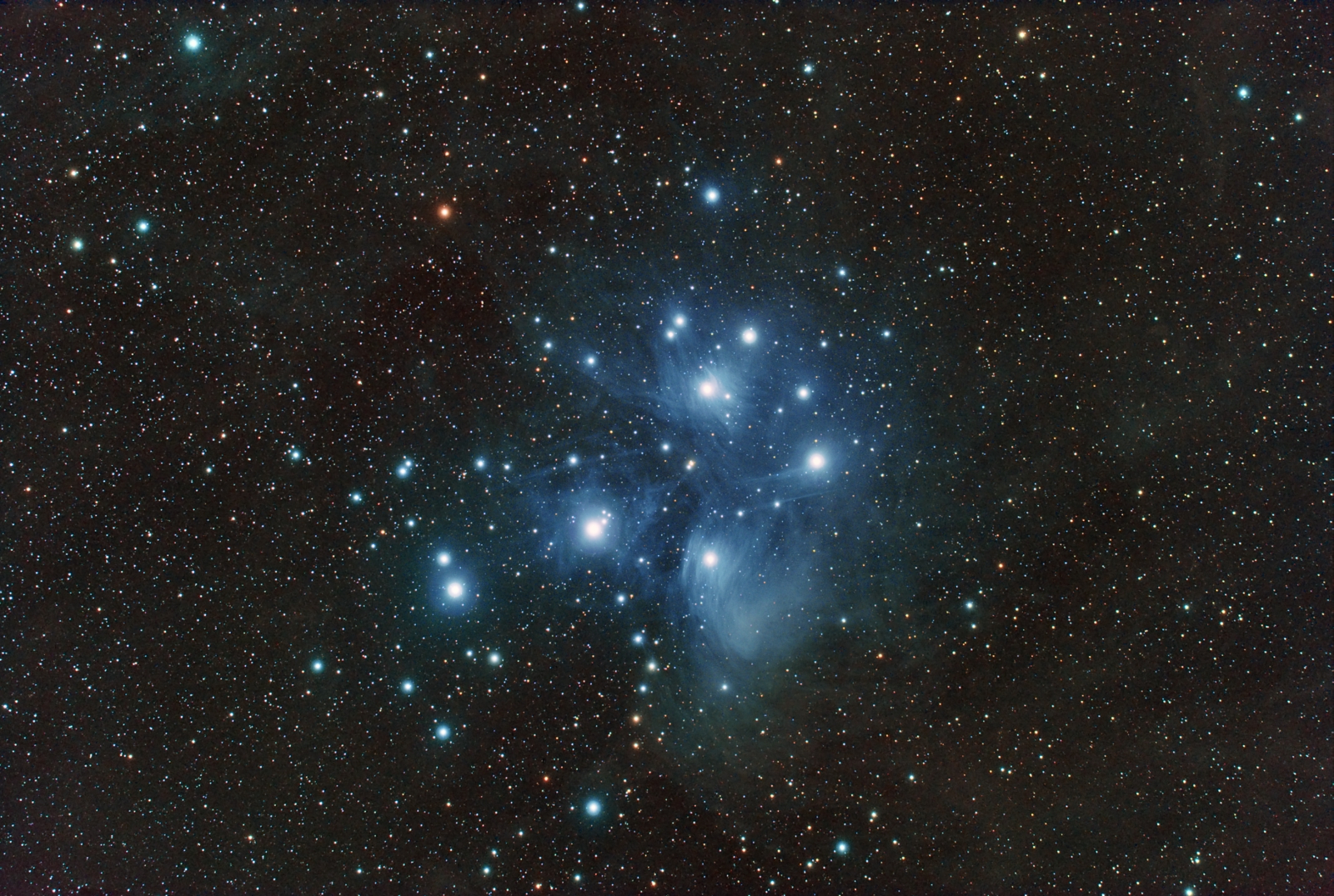 APOD: 2007 November 18 – M45: The Pleiades Star Cluster
