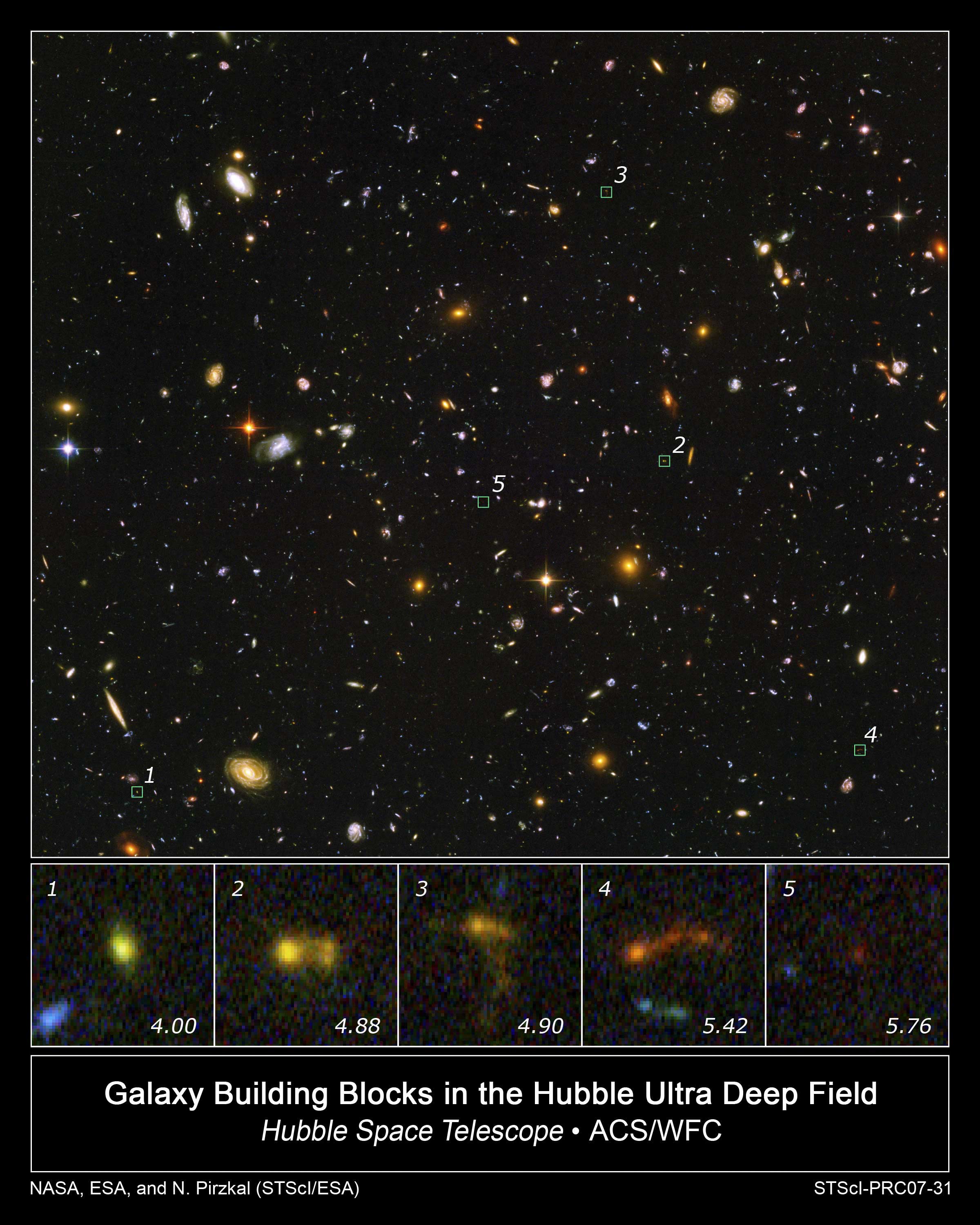 APOD: 2007 September 10 – Building Galaxies in the Early Universe