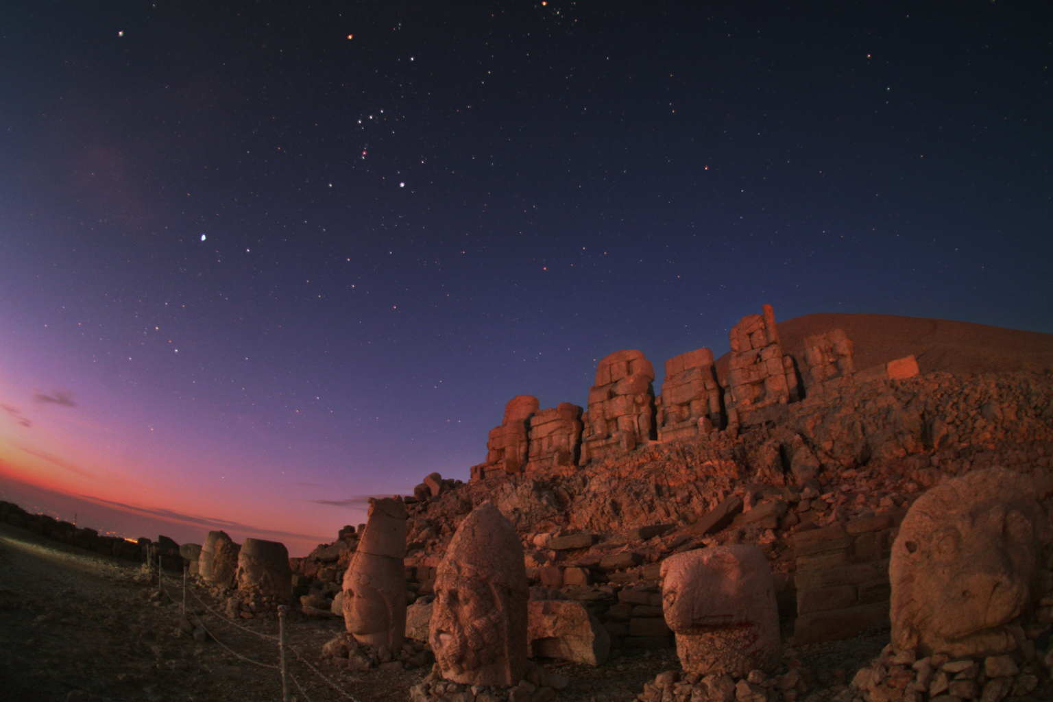 APOD: 2008 December 16 – Orion Dawn Over Mount Nemrut