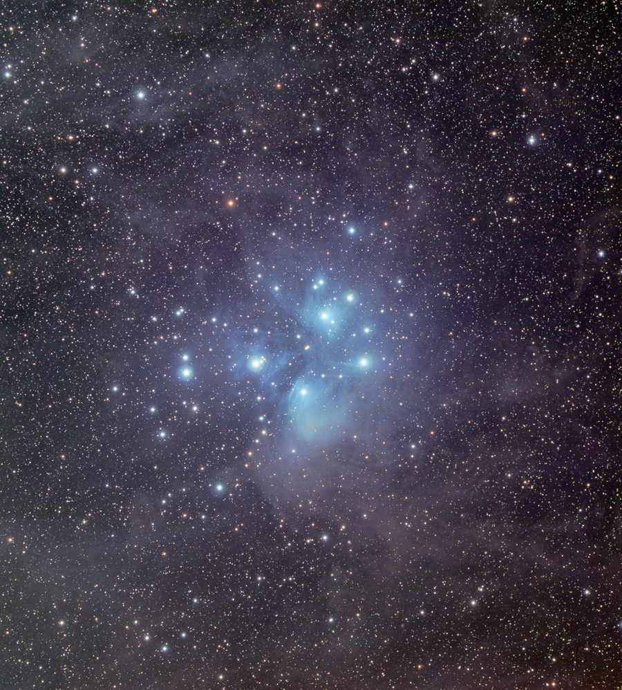 APOD: 2008 December 9 – M45: The Pleiades Star Cluster