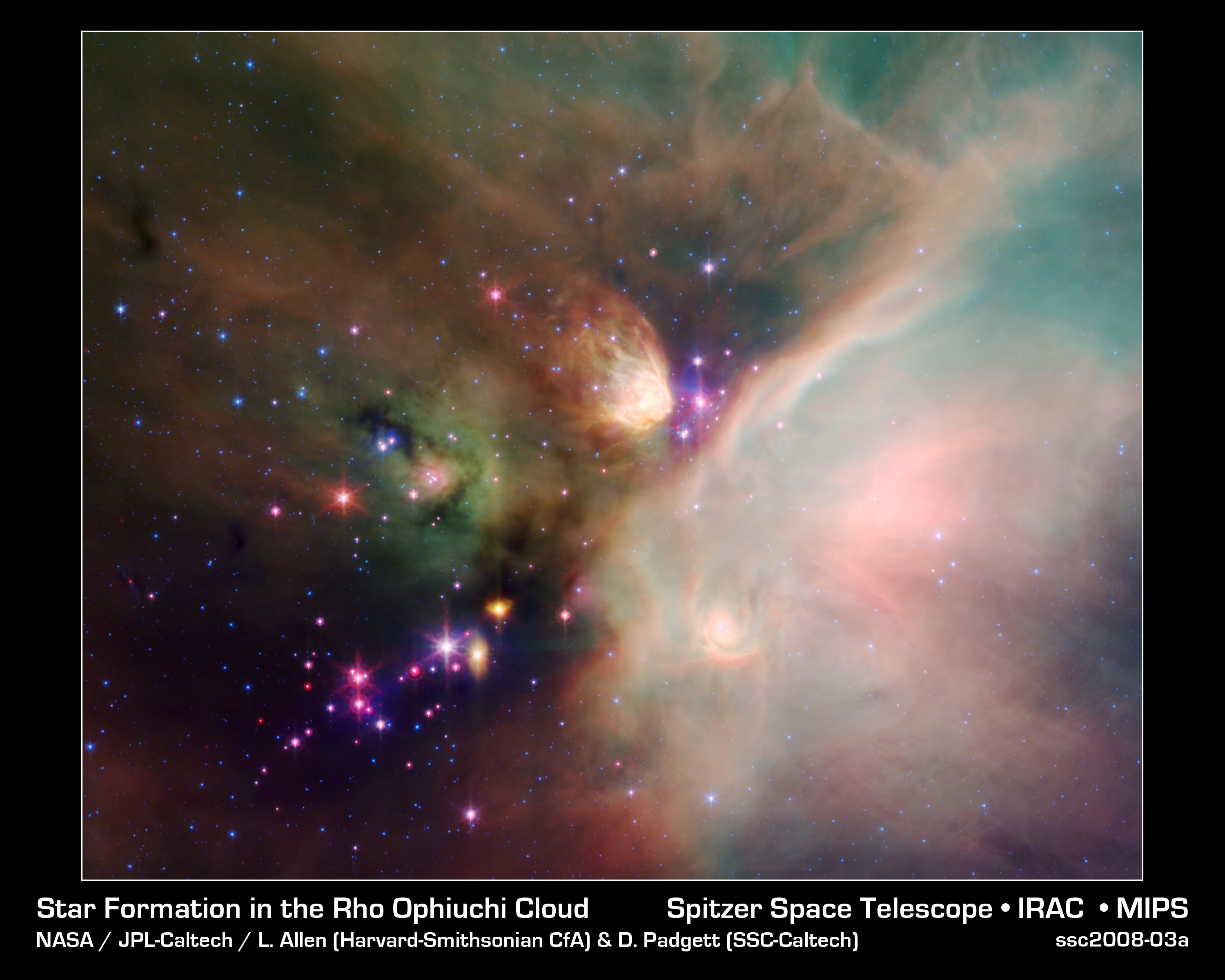 APOD: 2008 February 15 – Young Stars in the Rho Ophiuchi Cloud