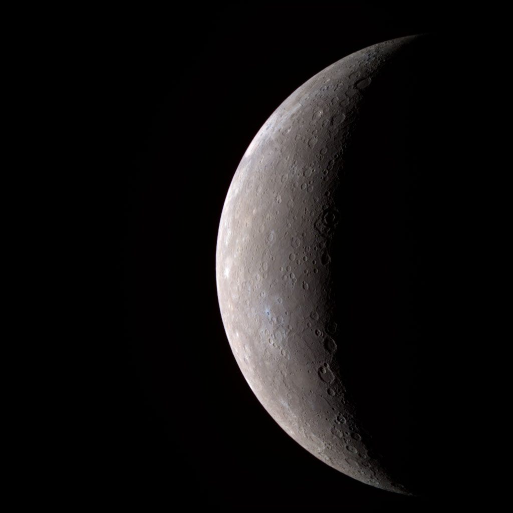 Crescent Mercury in Color — APOD for 2008-01-26