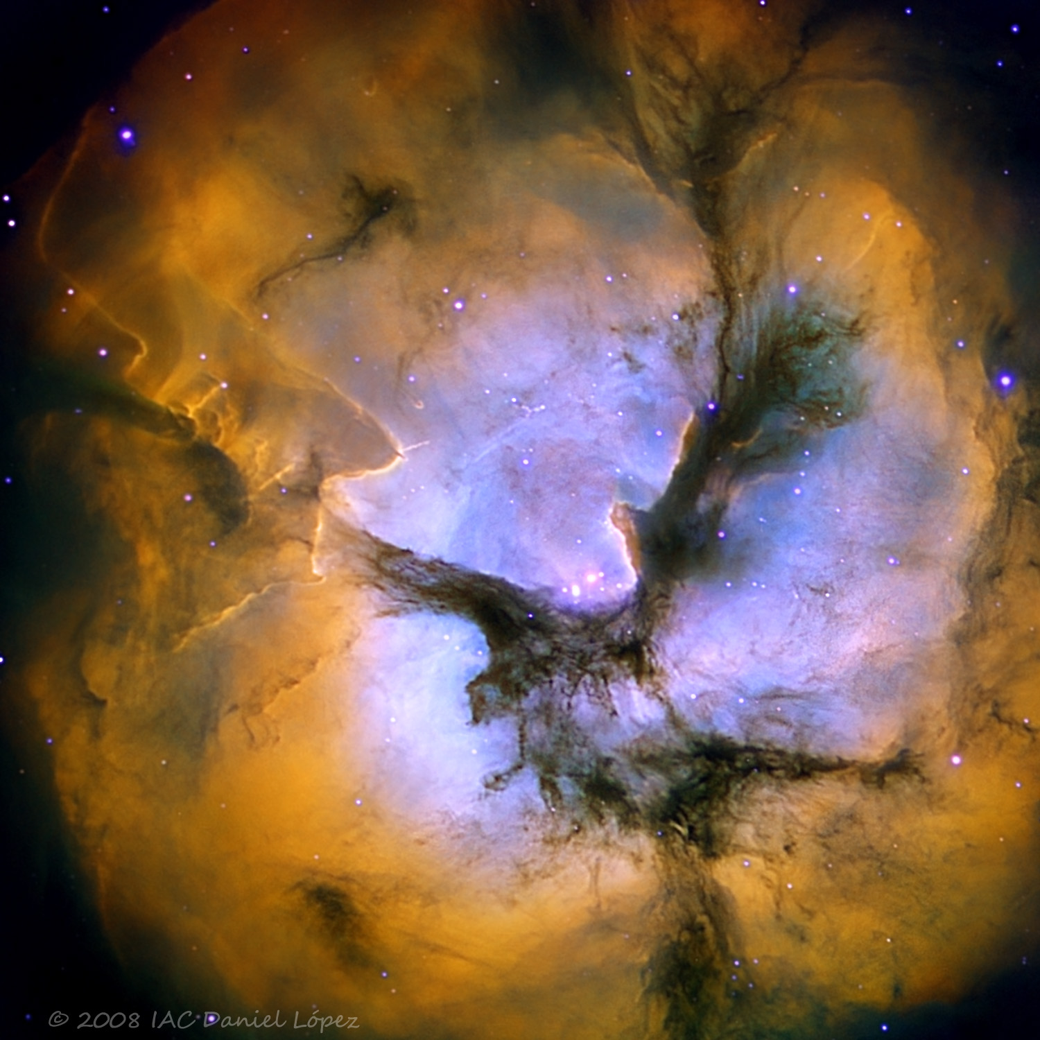 APOD: 2008 June 30 – In the Center of the Trifid Nebula