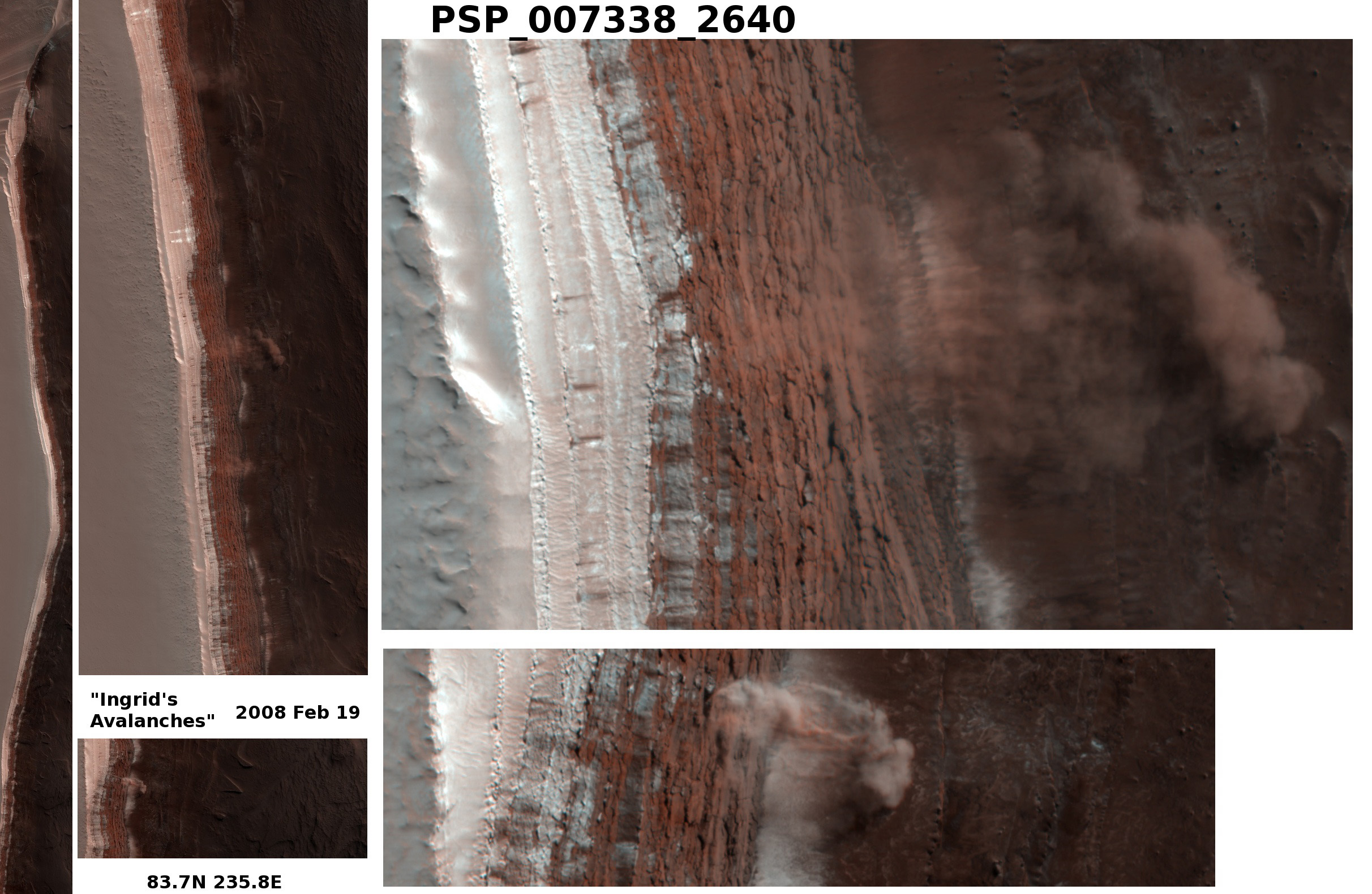 APOD: 2008 March 11 – An Avalanche on Mars