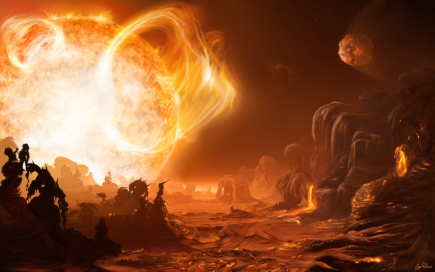 APOD: 2008 May 21 – A Dangerous Sunrise on Gliese 876d