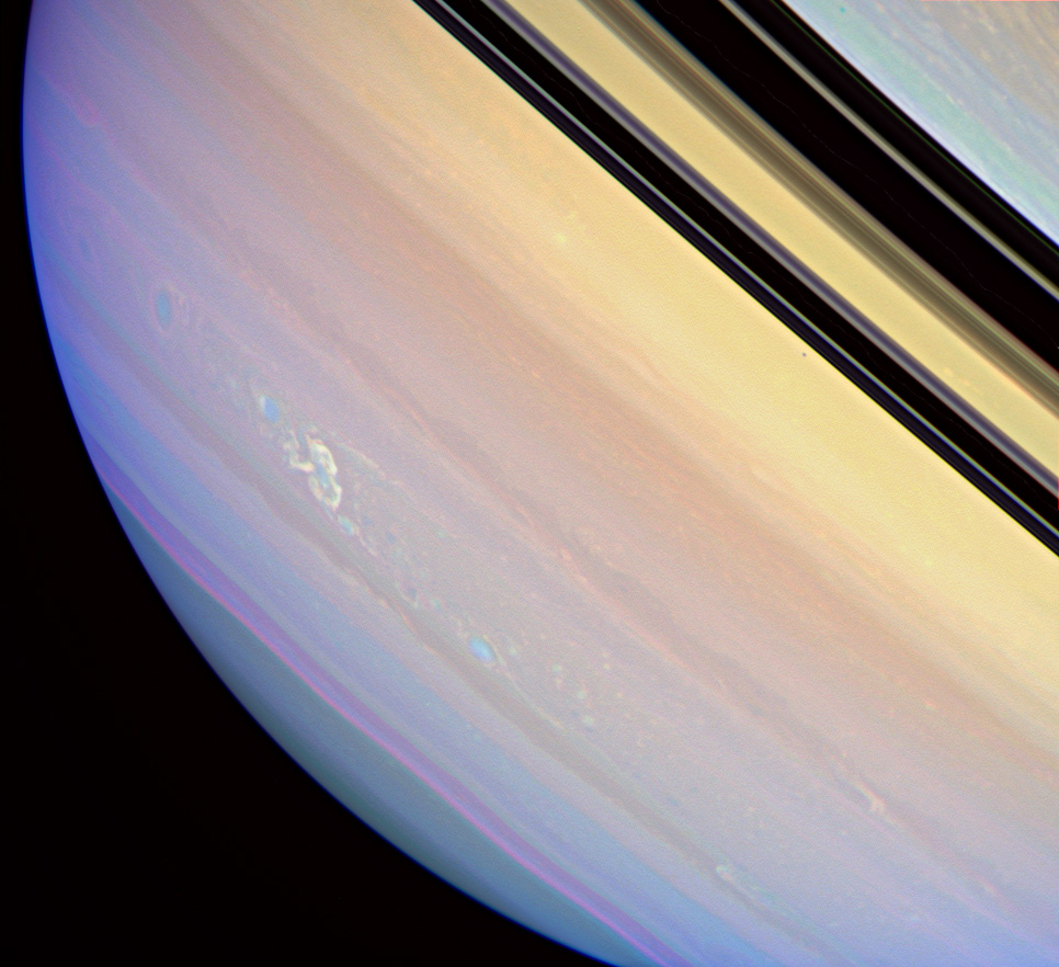 APOD: 2008 May 5 – A Persistent Electrical Storm on Saturn