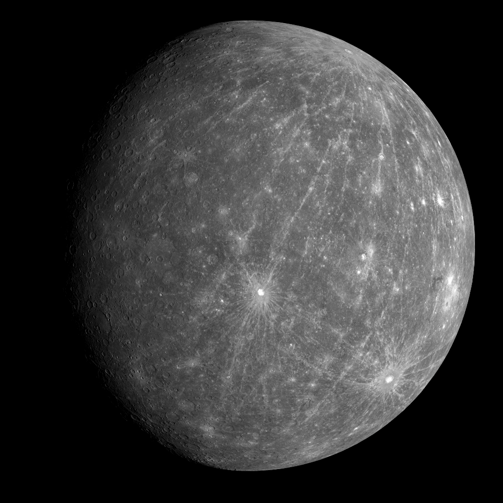 APOD: 2008 October 8 – Mercury as Revealed by MESSENGER
