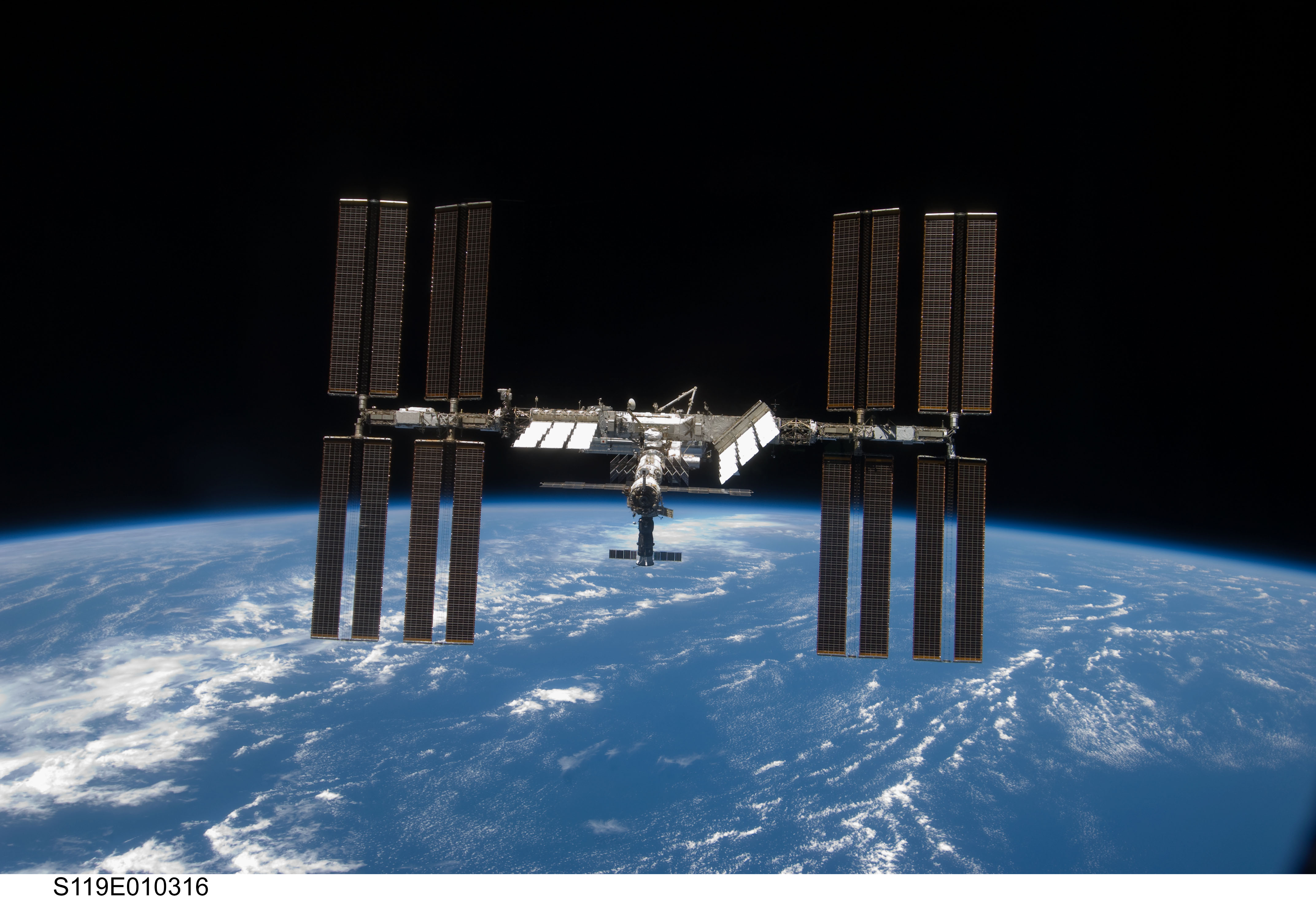 APOD: 2009 April 6 The International Space Station Expands Again