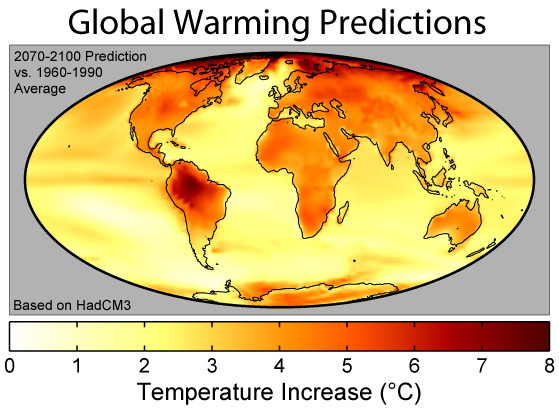 APOD: 2009 April 21 – Global Warming Predictions