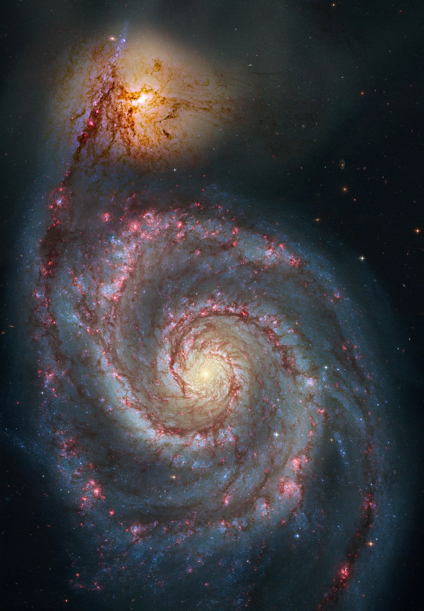 APOD: 2009 December 26 – M51 Hubble Remix