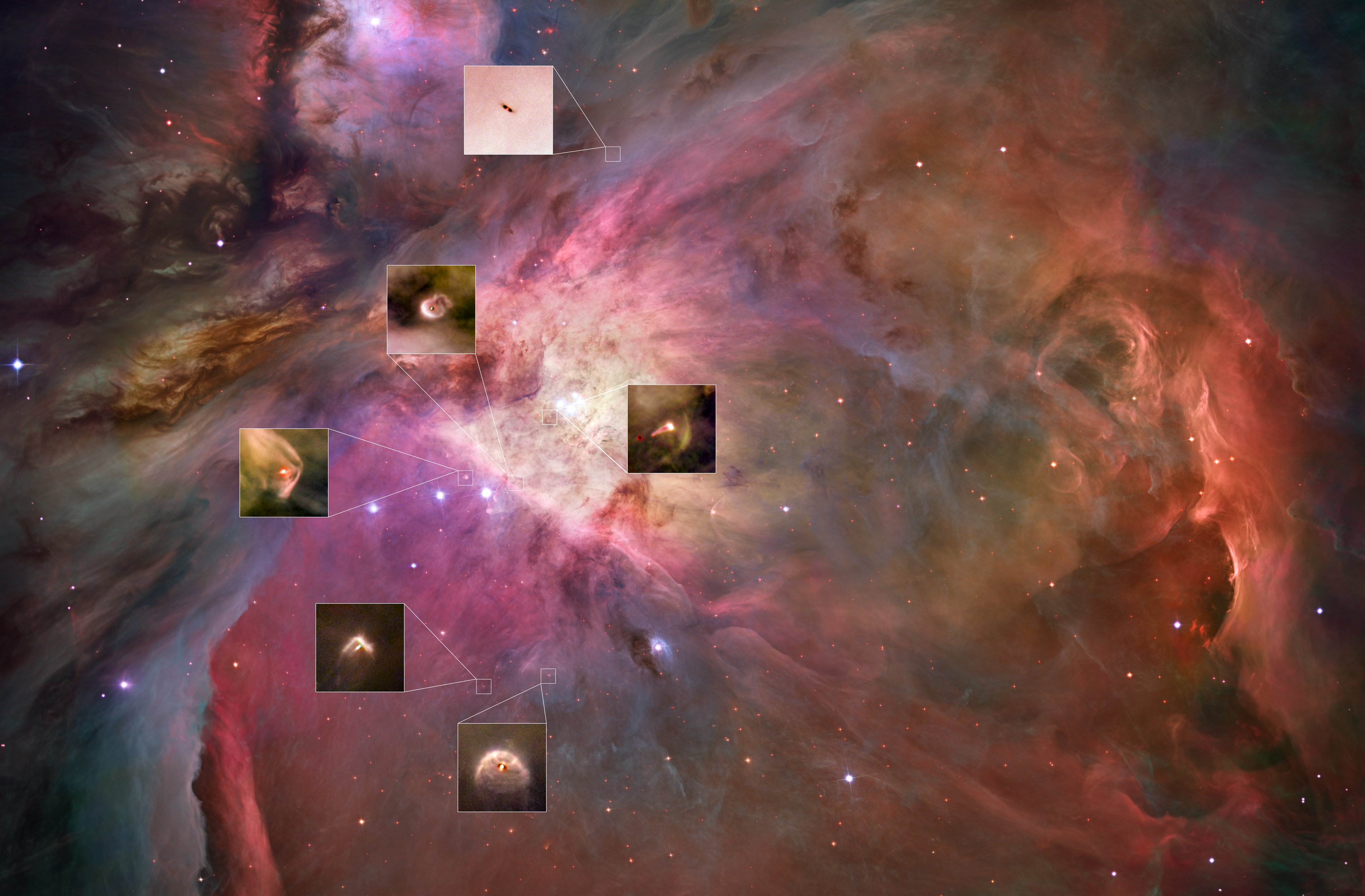 APOD: 2009 December 22 – Planetary Systems Now Forming in Orion