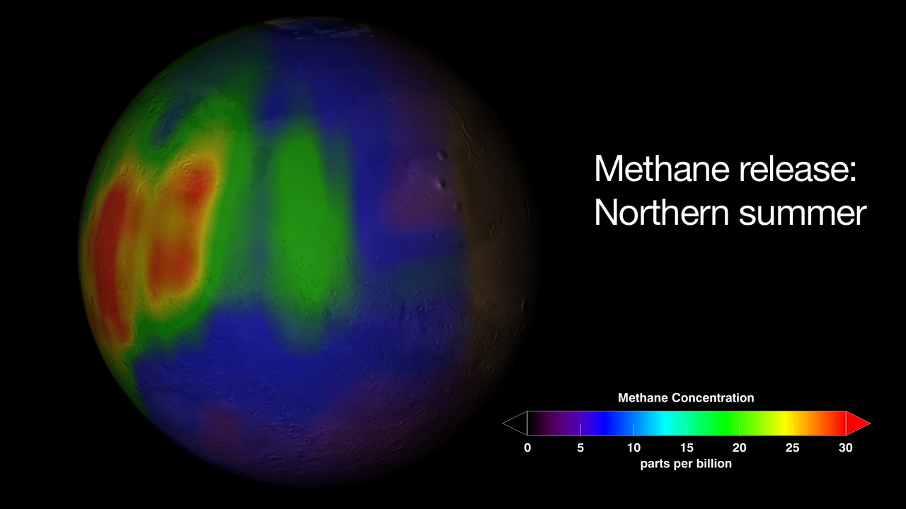 APOD: 2009 January 19 – Methane Discovered in the Atmosphere of Mars
