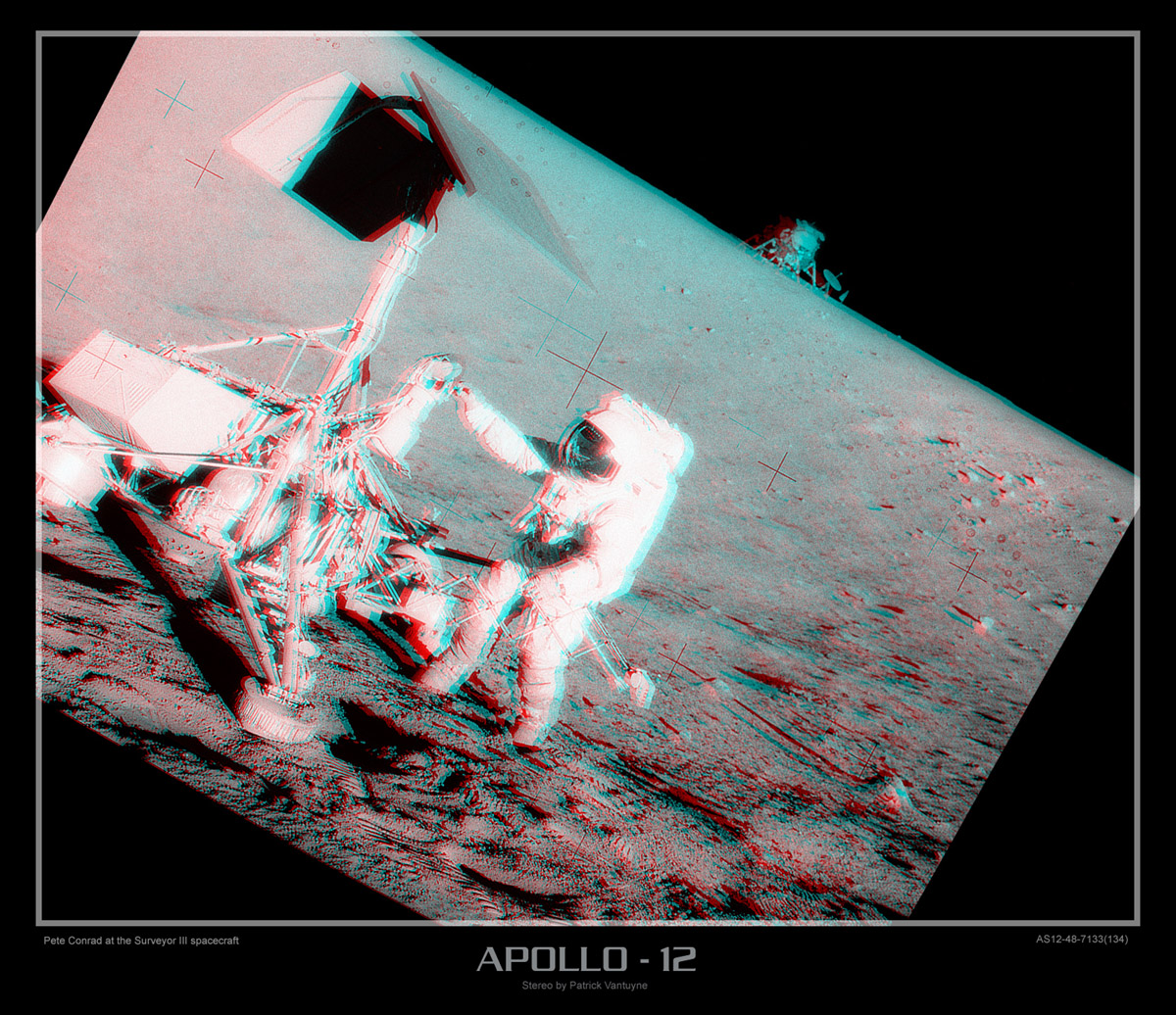 APOD: 2009 May 23 – Apollo 12 and Surveyor 3 Stereo View