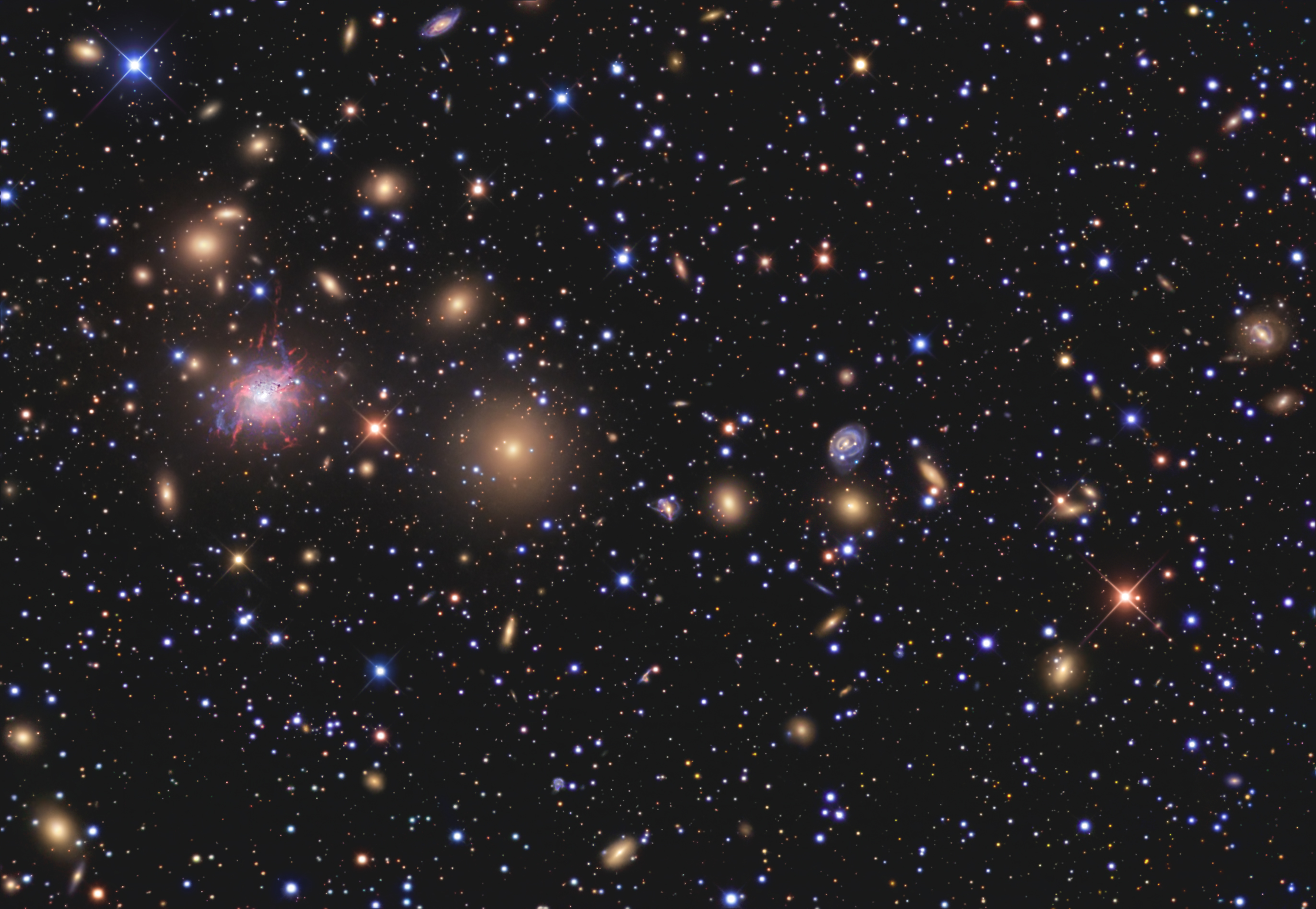 APOD: 2009 May 8 – Galaxies of the Perseus Cluster