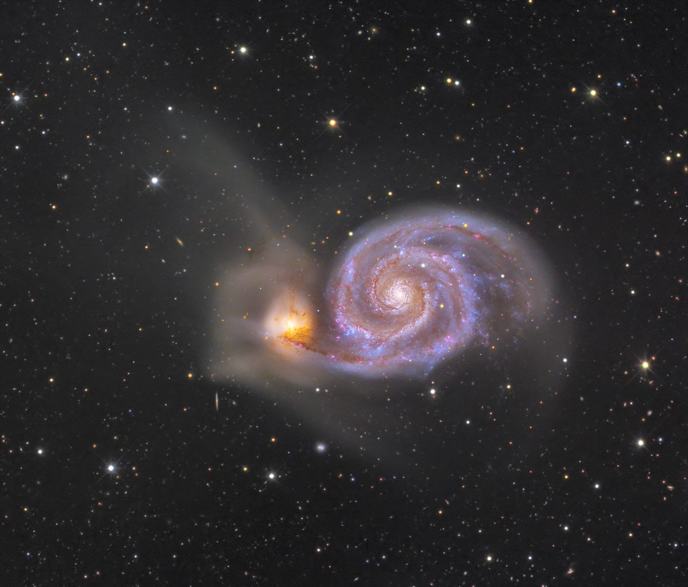 APOD: 2009 May 26 – Whirlpool Galaxy Deep Field