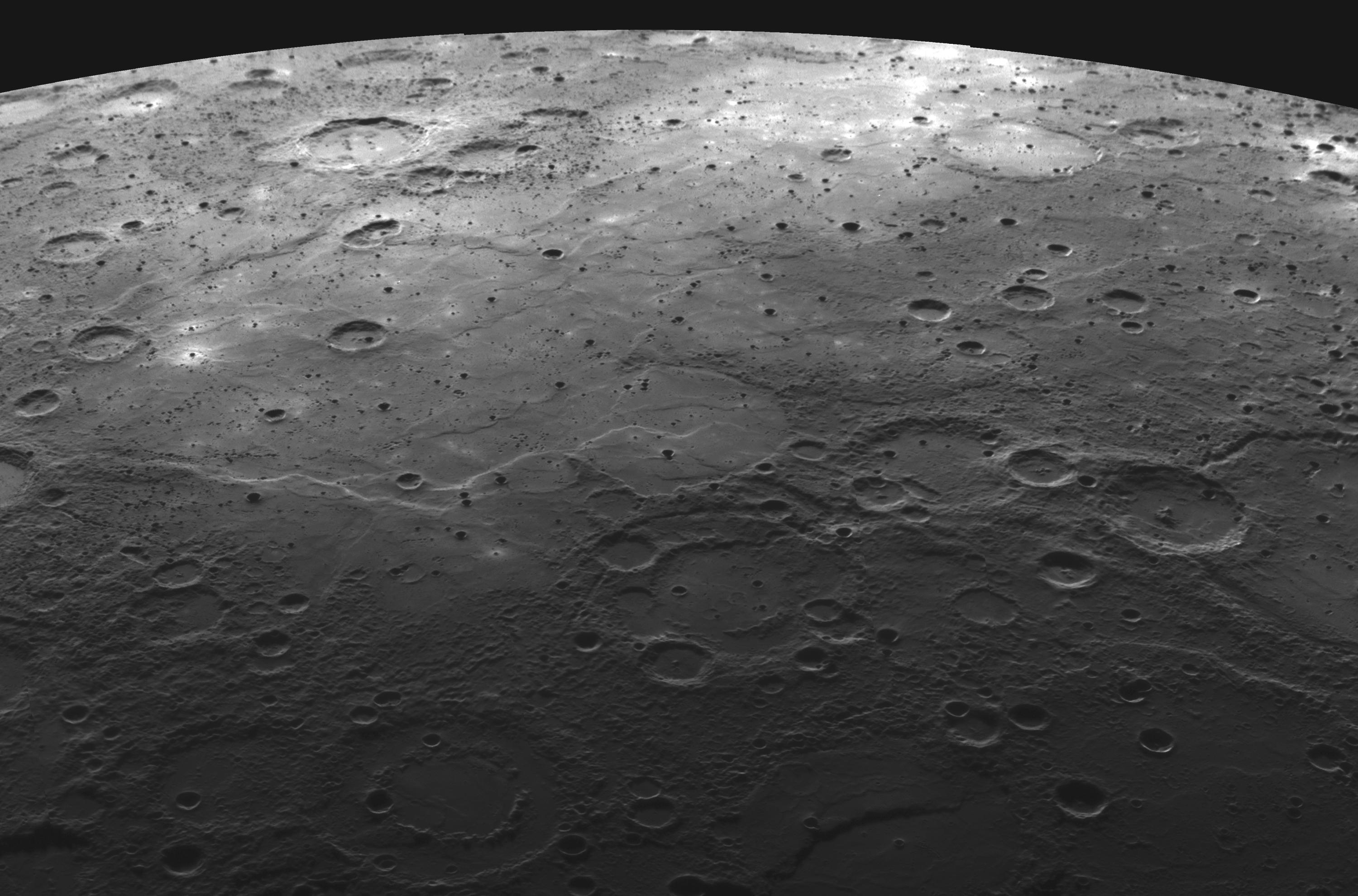 APOD: 2009 May 27 – Volcanic Terrain on Mercury