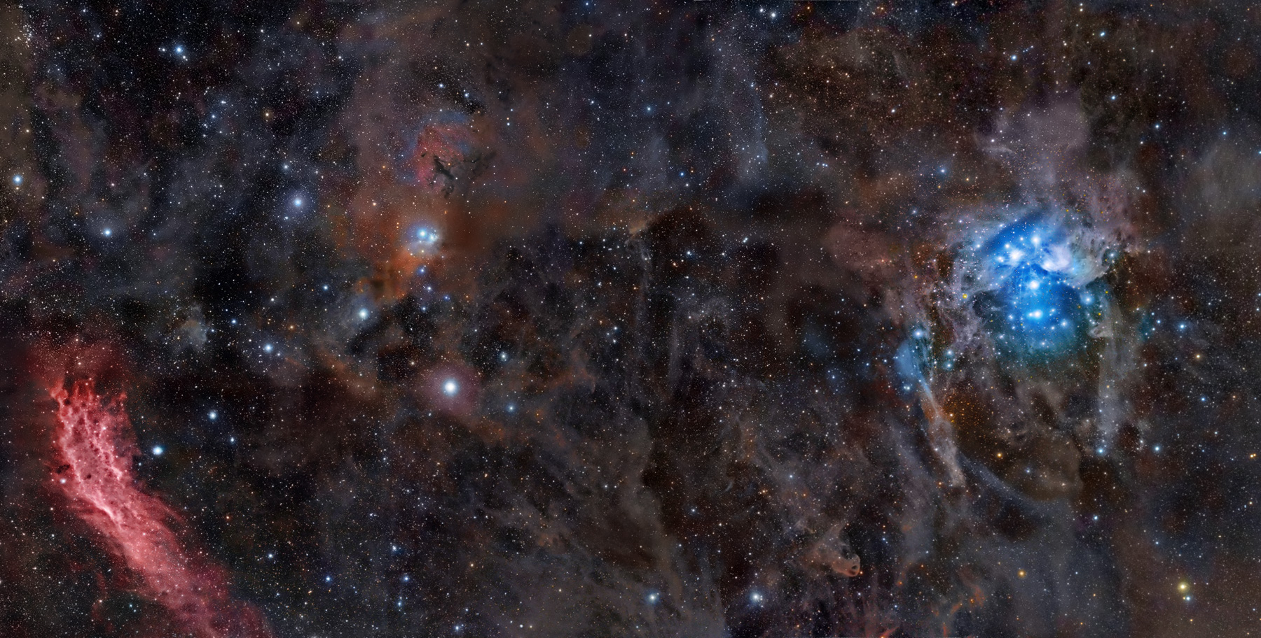 APOD: 2009 November 3 – Seven Sisters Versus California