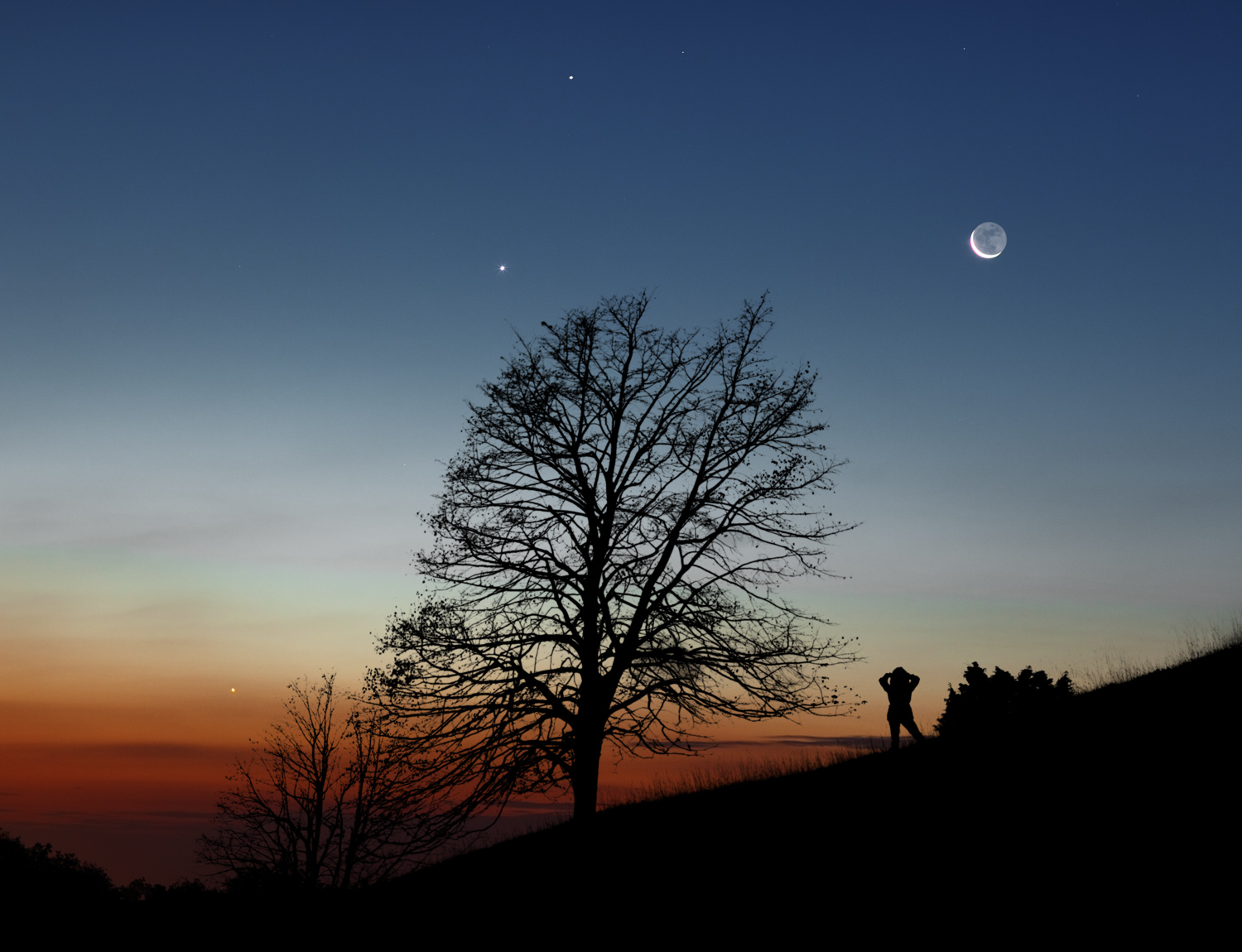 APOD: 2009 October 22 – Moon and Planets in the Morning