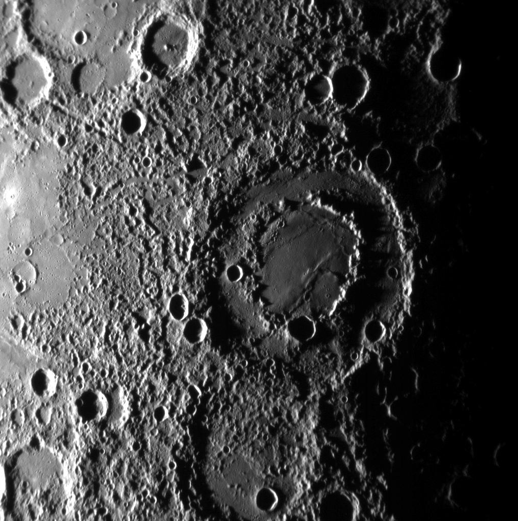 APOD: 2009 October 7 – A Double Ringed Basin on Mercury