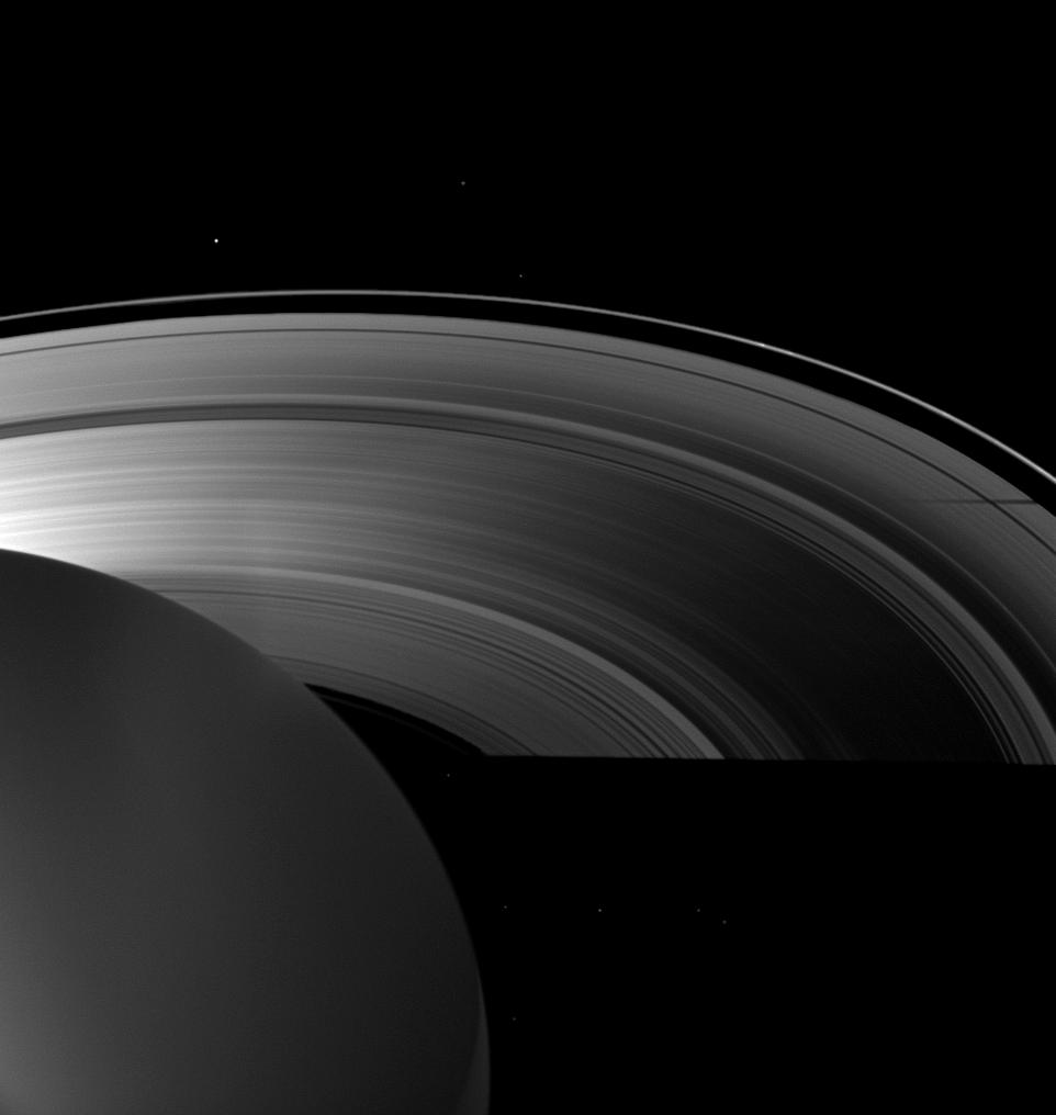APOD: 2009 September 1 – Shadows of Saturn at Equinox