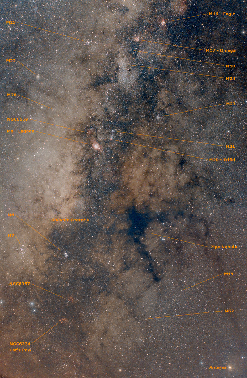 APOD: 2010 August 31 – The Annotated Galactic Center