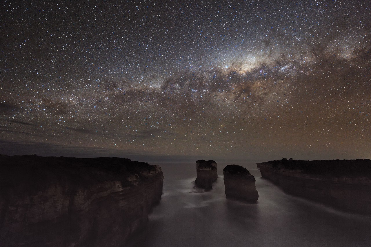 A Milky Way Shadow at Loch Ard Gorge — APOD for 2010-08-23