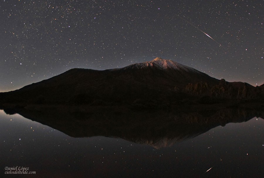 Teide Sky Trails — APOD for 2010-02-12