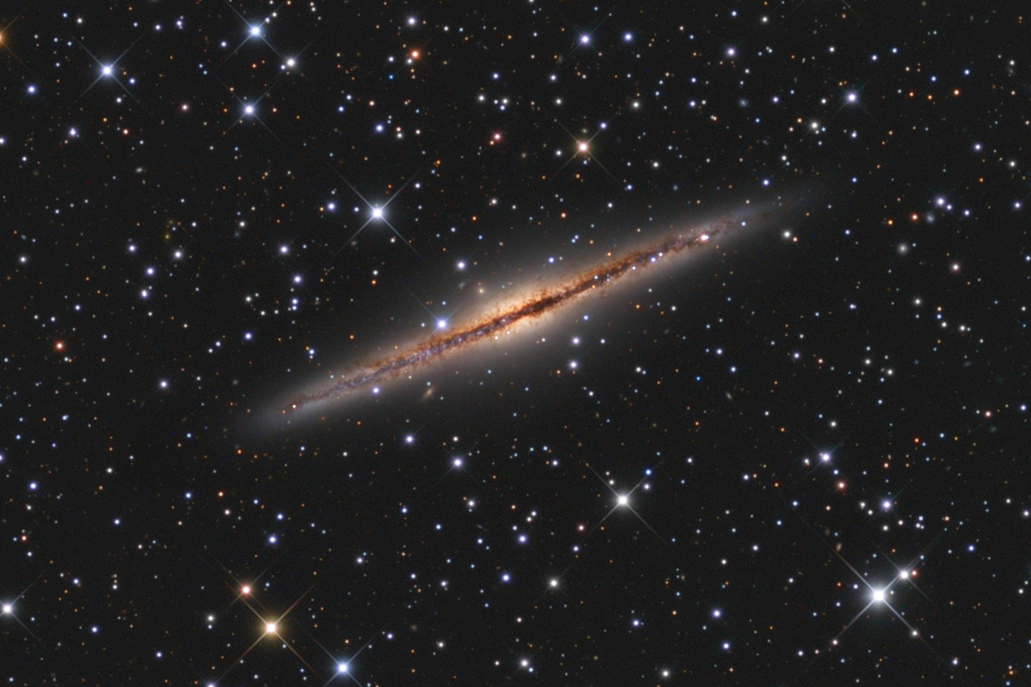 APOD: 2010 February 25 – Edge-on Spiral Galaxy NGC 891