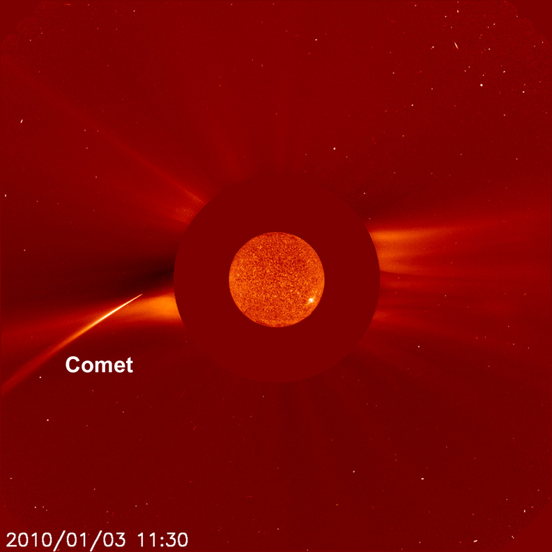 APOD: 2010 January 16 – New Year Sun Grazer