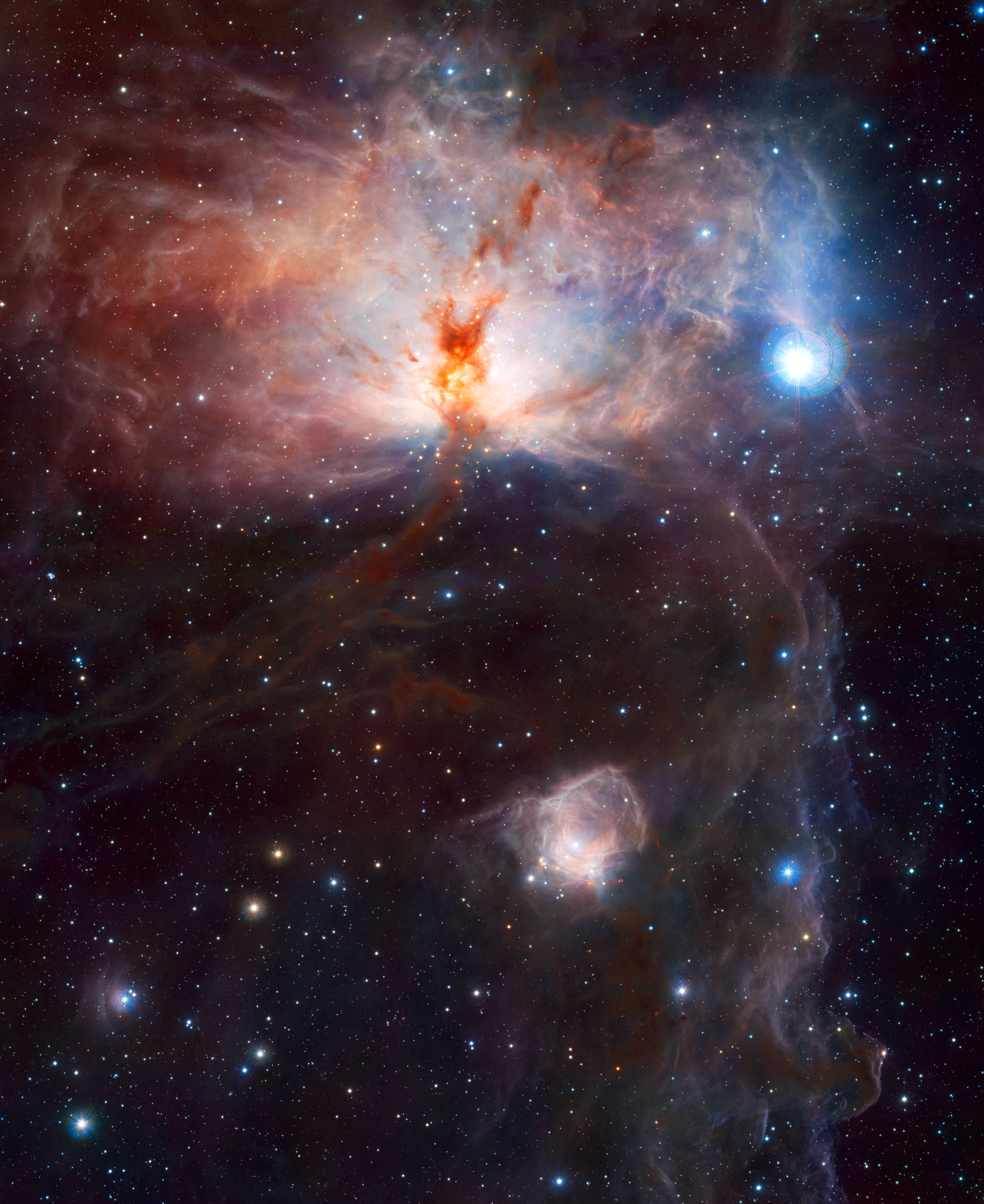 APOD: 2010 January 12 – The Flame Nebula in Infrared