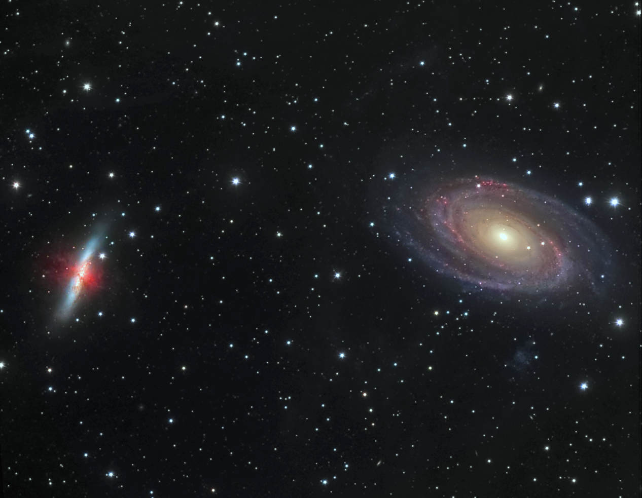 APOD: 2010 March 24 – Galaxy Wars: M81 versus M82