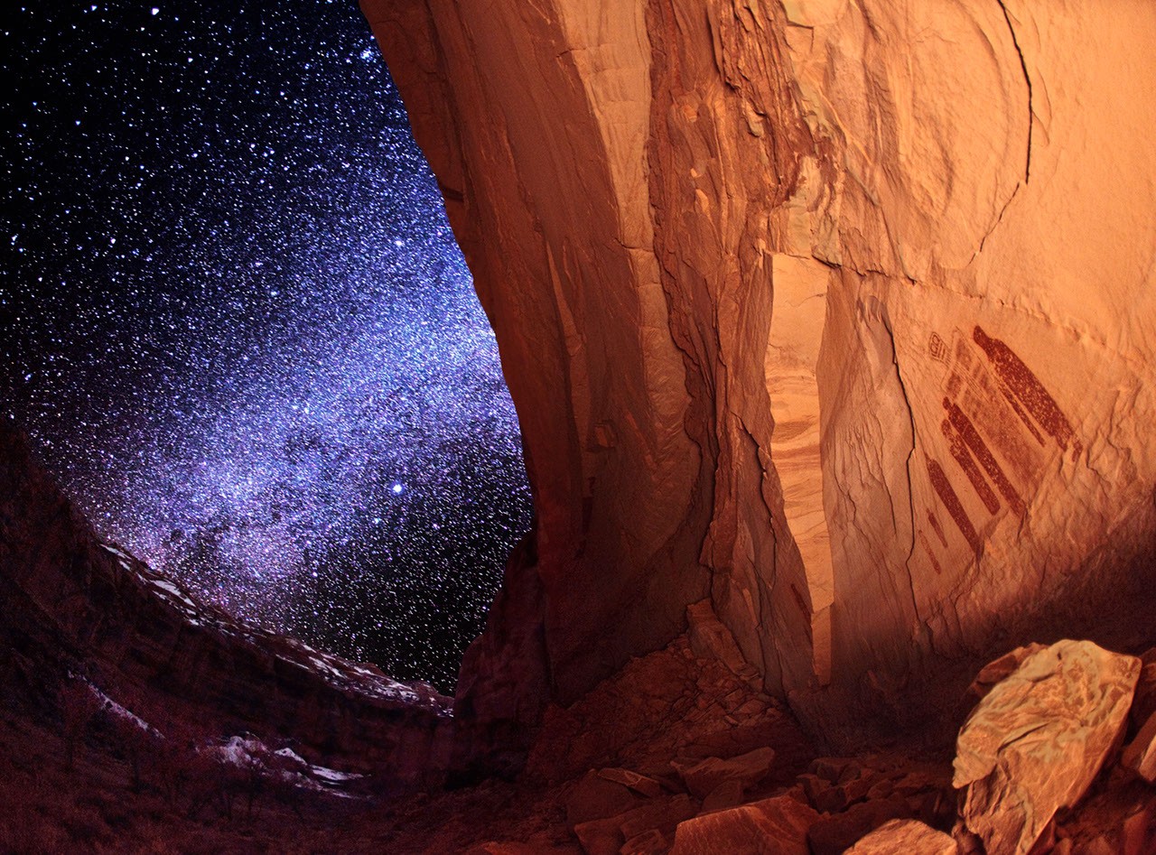 Milky Way Over Ancient Ghost Panel — APOD for 2010-05-19