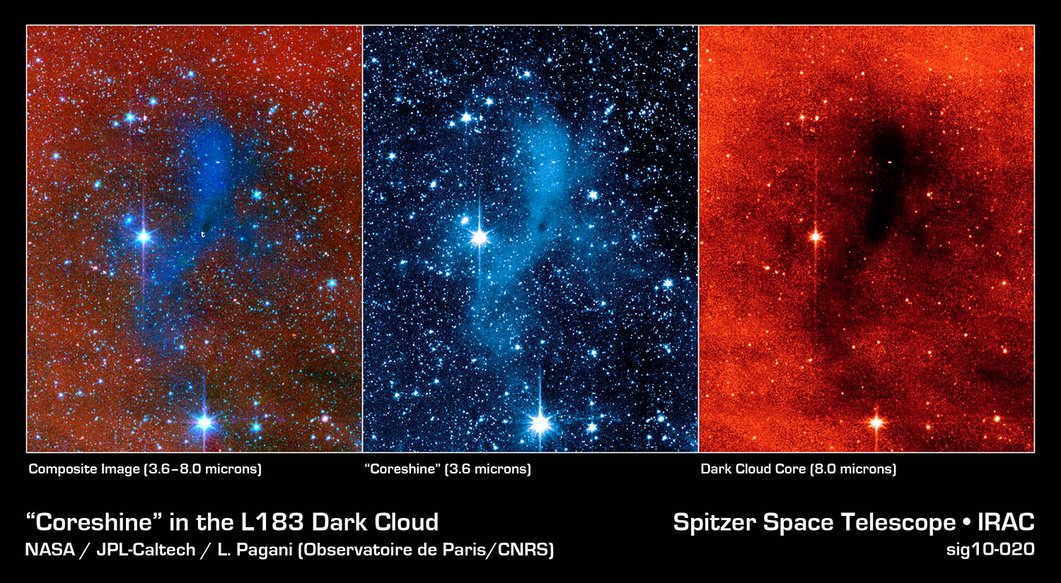 APOD: 2010 September 30 – Coreshine from a Dark Cloud