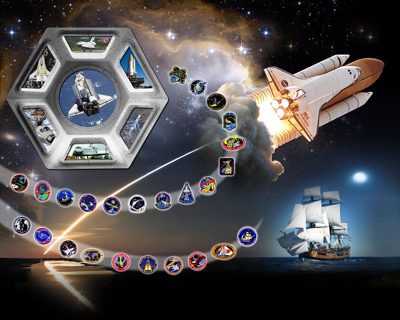 Space Shuttle Tribute Poster: Endeavour — APOD for 2010-09-07