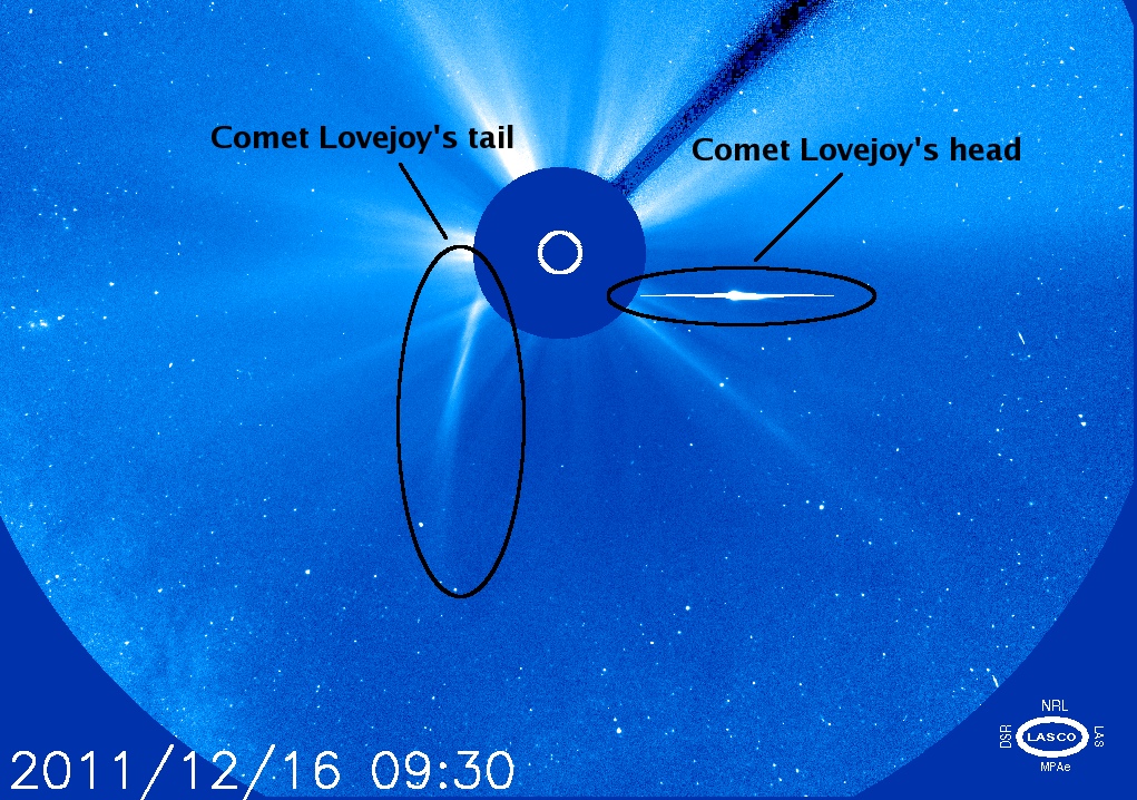 APOD: 2011 December 17 – Comet Lovejoy: Sungrazing Survivor