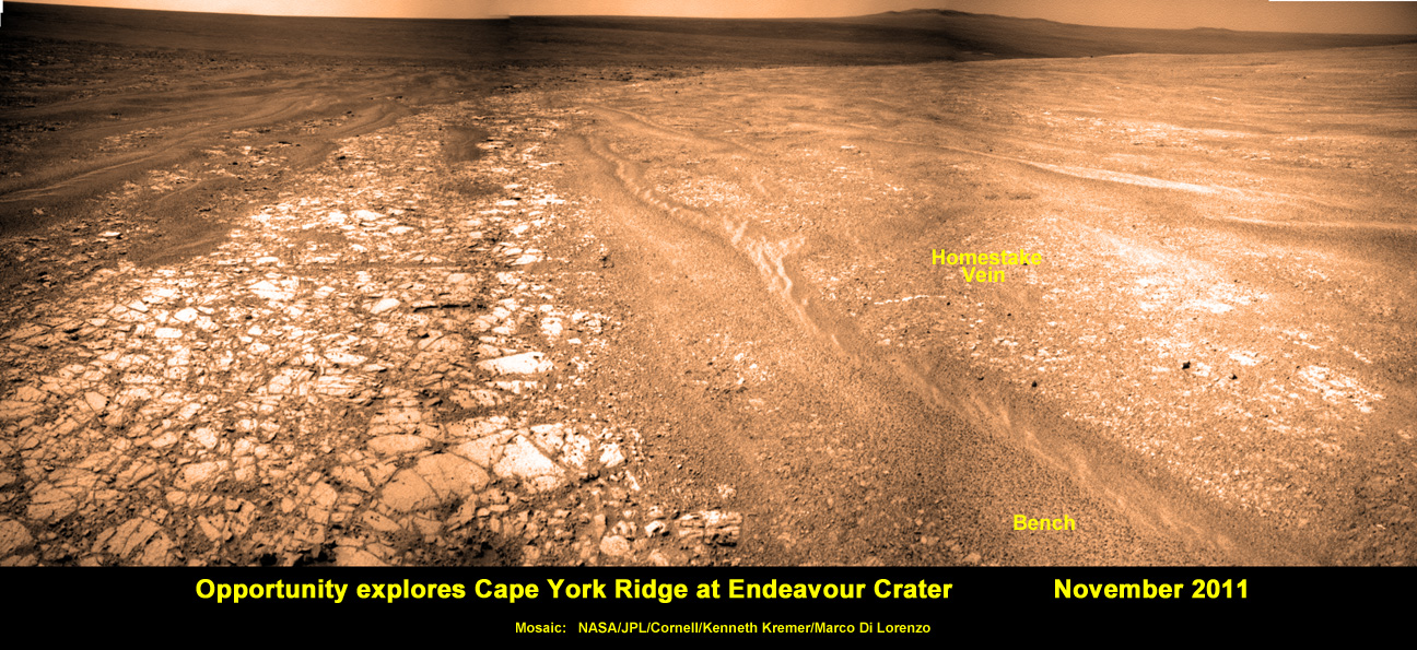 APOD: 2011 December 12 An Unusual Vein of Deposited Rock on Mars