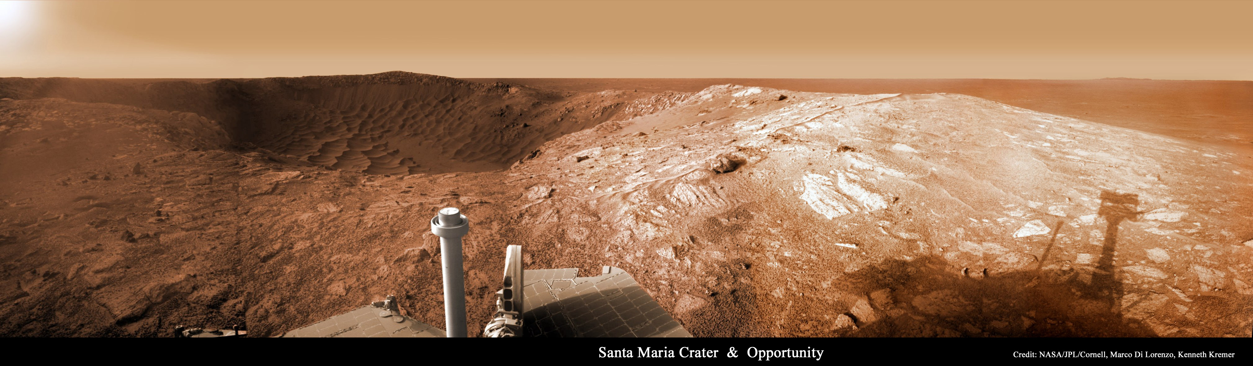 APOD: 2011 January 29 – Opportunity at Santa Maria Crater