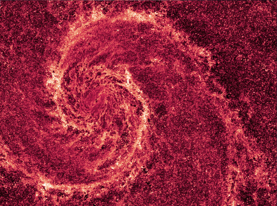 APOD: 2011 January 26 – The Whirlpool Galaxy in Infrared Dust