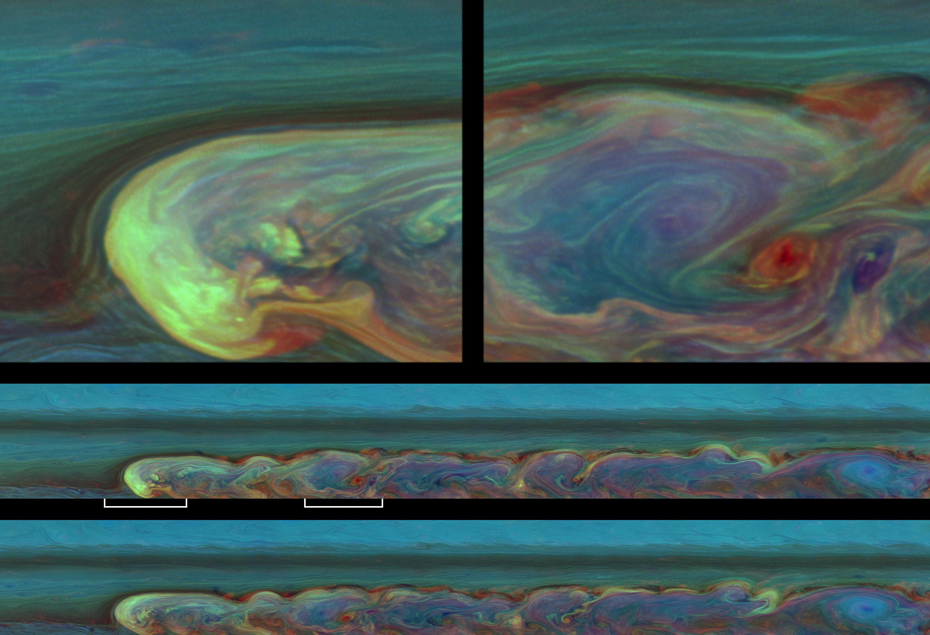 APOD: 2011 July 8 – Saturn Storm Panoramas