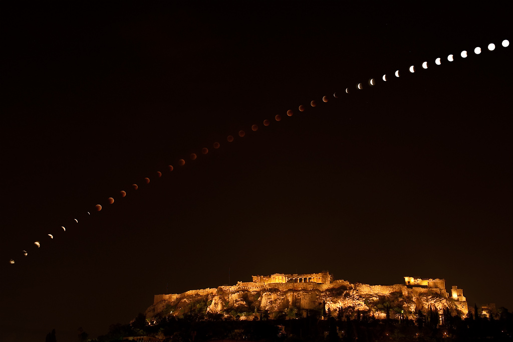 APOD: 2011 June 25 – Eclipse over the Acropolis