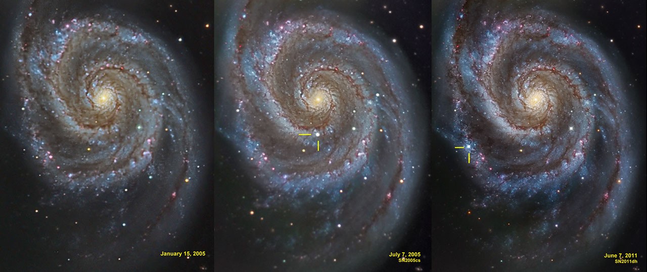 Supernovae in the Whirlpool — APOD for 2011-06-11